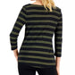 Charter Club Women's Cotton Striped Boat Neck Top Black Size Petite XL