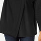 JM Collection Women's Faux Wrap Cowl Neck Sweater Black Size Medium