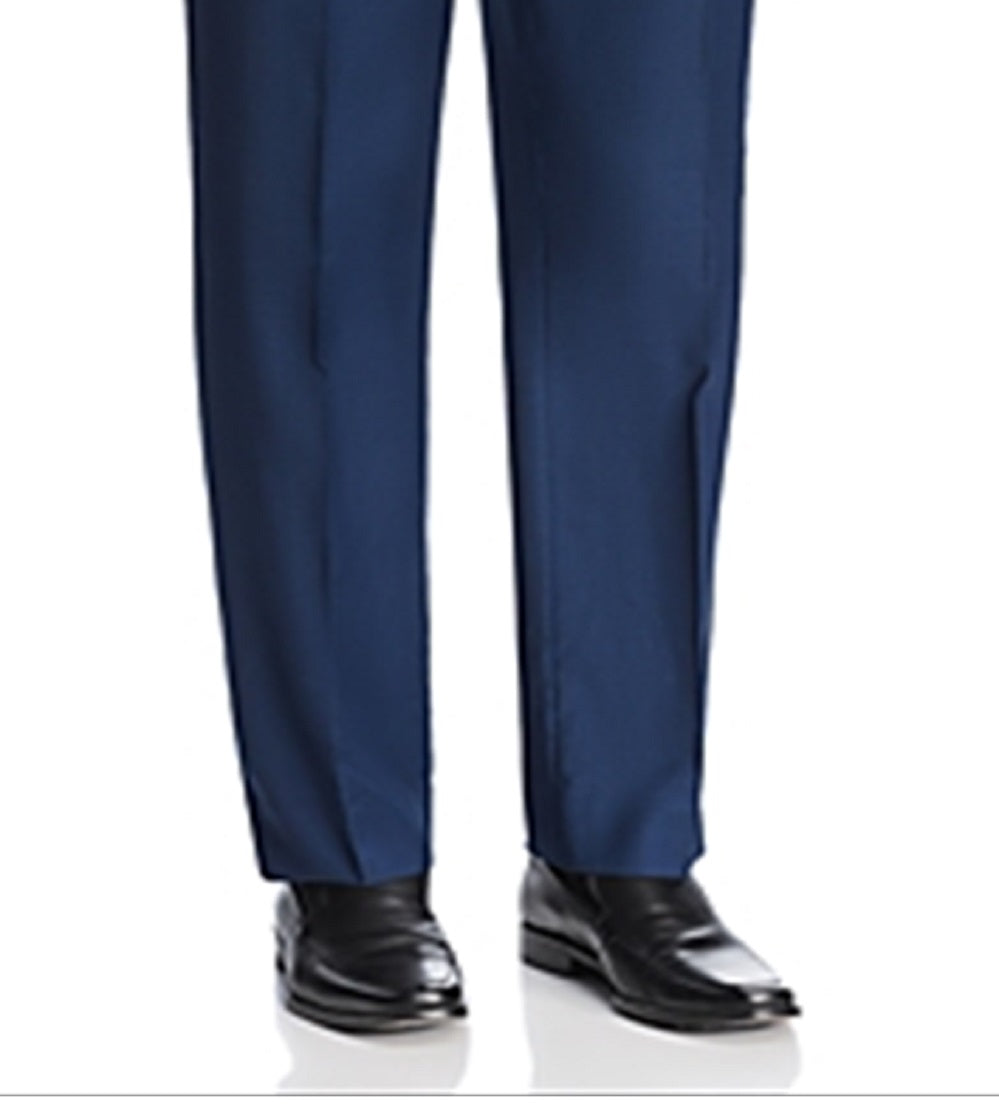 Michael Kors Men's Textured Solid Classic Fit Suit Pants Blue Size 34X34