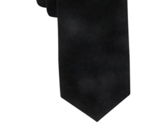 Ryan Seacrest Distinction Men's Solid Velvet Self Tied Necktie Black One Size
