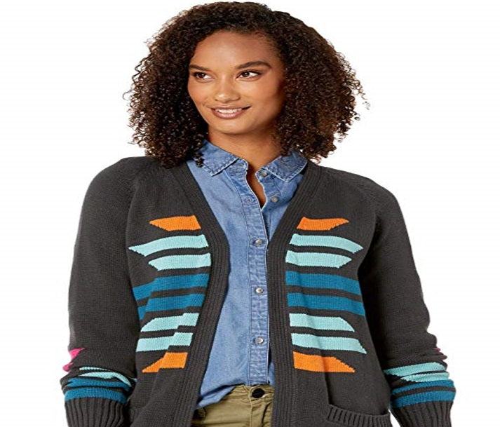 Pendleton Women's Cactus Bloom Cardigan Gray Size Small