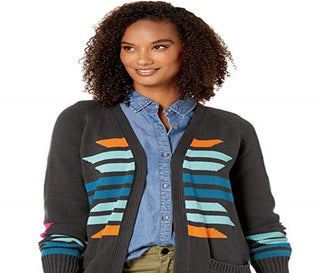 Pendleton Women's Cactus Bloom Cardigan Gray Size Small