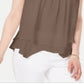 Style & Co Women's Lace Trim Swing Shell Brown Size Large