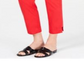 Jm Collection Women's Petite Tummy-Control Ankle Pants Red Size Petite Large