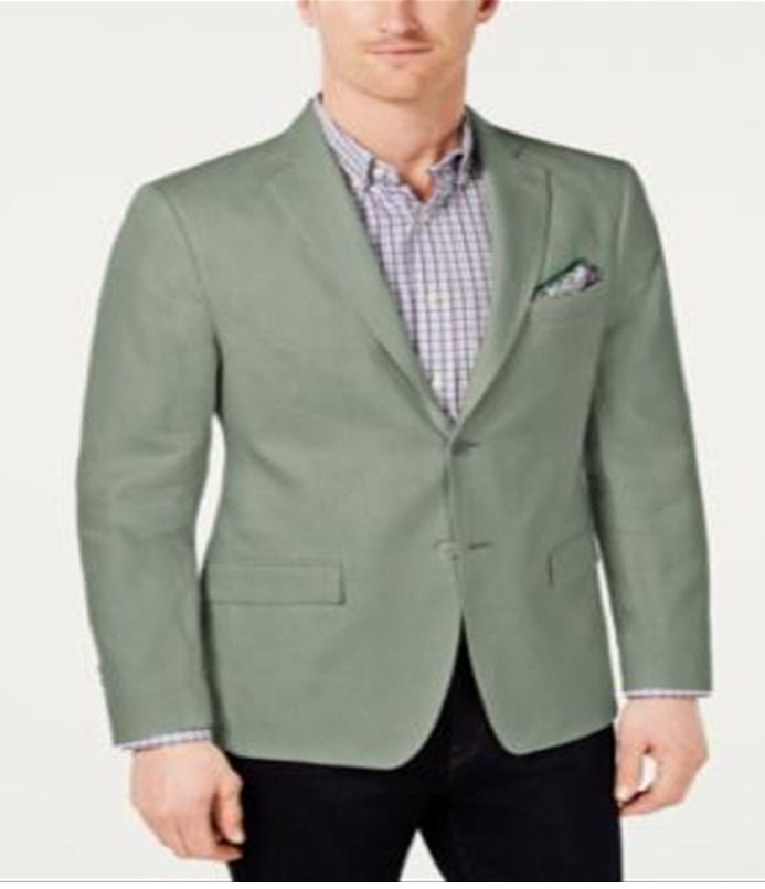 Ralph Lauren Men's Classic Fit Ultra Flex Solid Linen Sport Coat Green Size 38