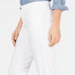 Charter Club Women's Lexington Straight Leg Braid-Stripe Jeans White Size 8