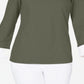 Karen Scott Women's Cotton Layered Look Top Green Size M