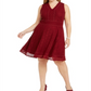 Charter Club Women's Plus Size Lace Fit Flare Dress Red Size 3X