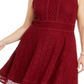 Charter Club Women's Plus Size Lace Fit Flare Dress Red Size 3X