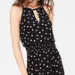 INC International Concepts Women's Sleeveless Printed Handkerchief Dress Black Size X-Small