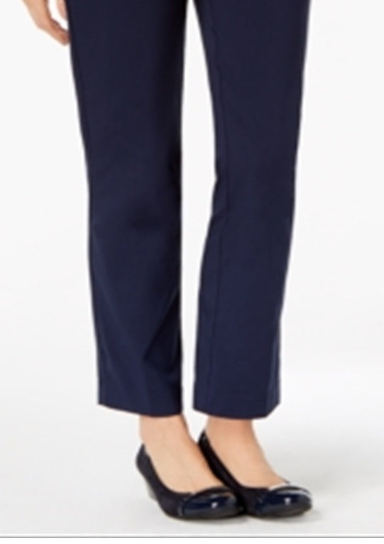 JM Collection Women's Tummy Control Curvy Fit Pants Blue Size 24X4.5