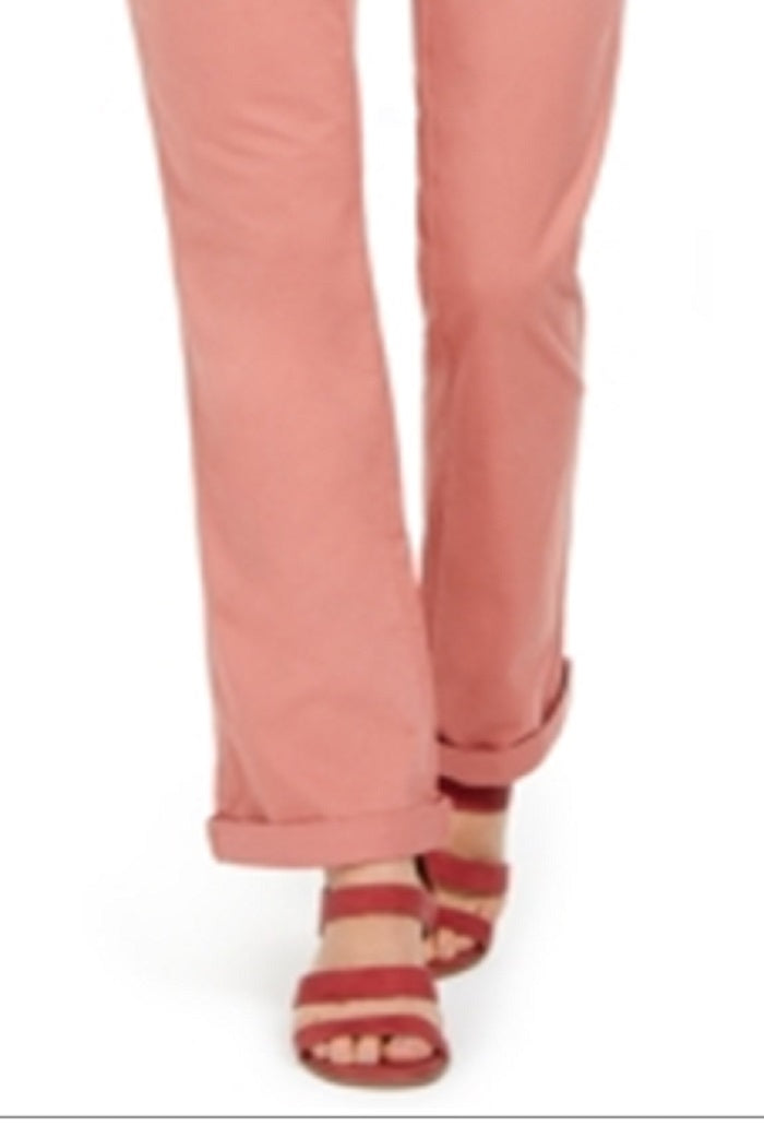 Style & Co Women's Bootcut Chino Pants Orange Size 10