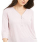 JM Collection Women's Zipper Trim 3/4 Sleeve Top Pink Size XX-Large