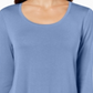 Jm Collection Scoop-Neck Top in Regular and Petite Blue Size XS