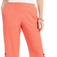 JM Collection Women's Crinkle Capri Pants Orange Size XX-Large