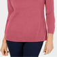 Karen Scott Women's V Neck Sweater Pink Size Medium