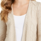 Charter Club Open-Front Cardigan Brown Size XL