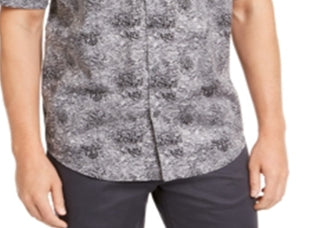 Alfani Men's Printed Shirt Gray Size XX-Large