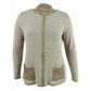 Karen Scott Women's Petite Textured Zip-Front Cardigan Pl Chestnut Combo Size Petite Large