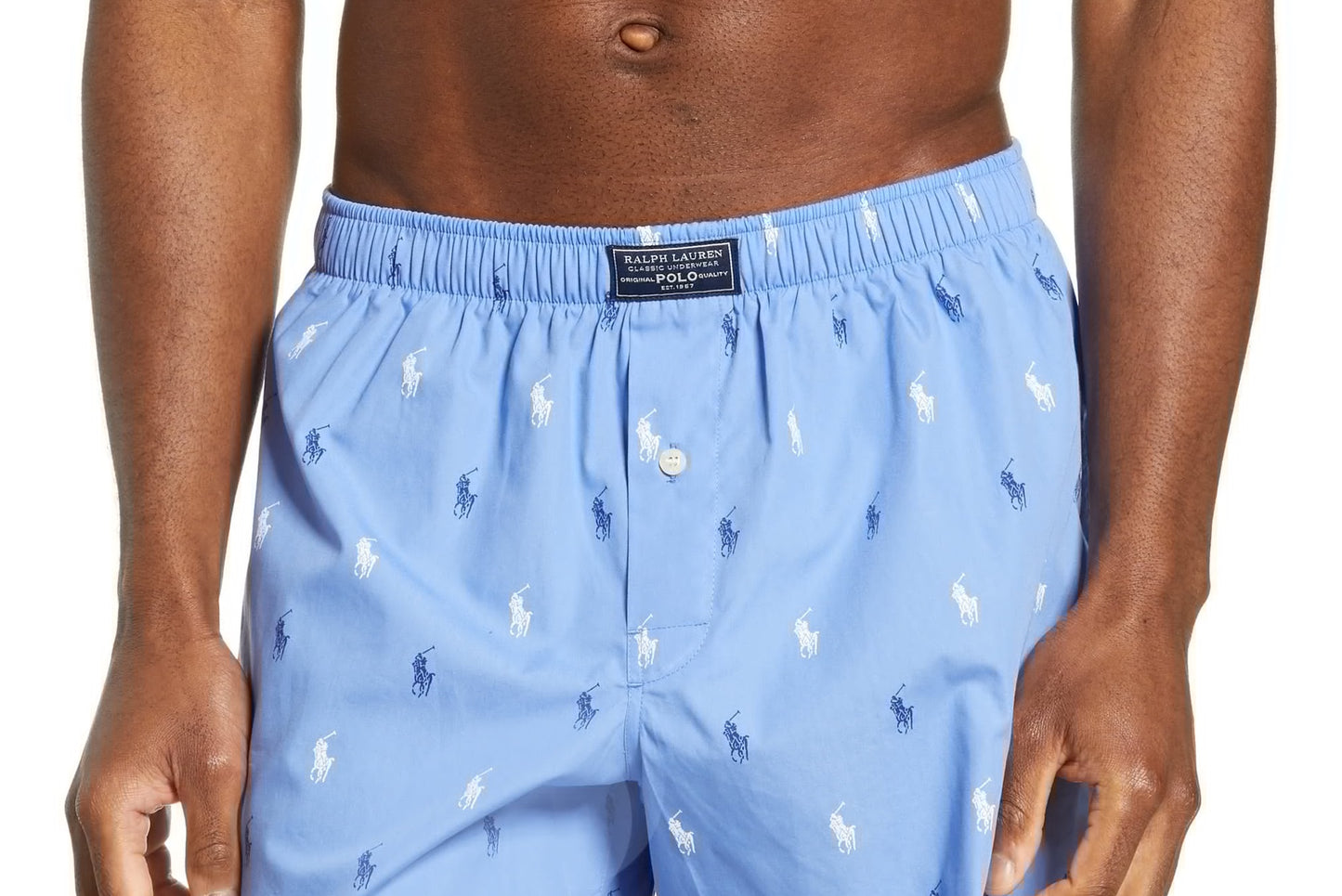 Polo Ralph Lauren Men's Cotton Boxers Blue Size Large