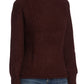 Vince Camuto Long Sleeve Texture Stitch Mock Neck Sweater (Port) Women's Sweater Red Size L