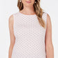 Karen Scott Women's Dotted Boat Neck Shell Top Pink Size Small