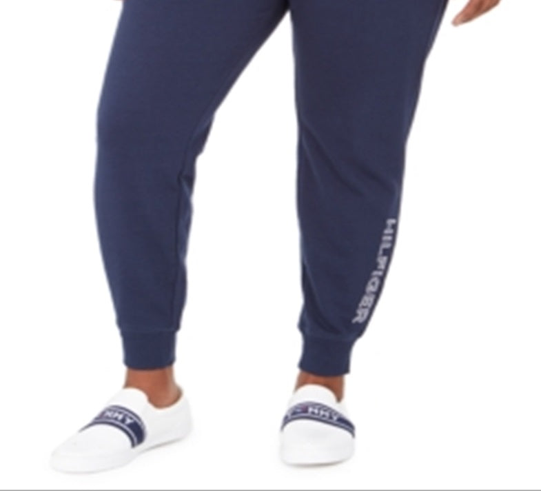 Tommy Hilfiger Women's Sport Plus Logo Joggers Blue Size 0X