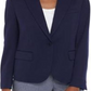 Anne Klein Womens One-Button Blazer Work Wear Business Blue Size 12