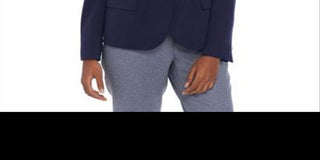 Anne Klein Womens One-Button Blazer Work Wear Business Blue Size 12