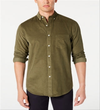 Club Room Men's Corduroy Shirt New Olive Green Size L