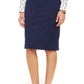 Charter Club Women's Ponte Tummy Control Pencil Skirt Blue Size 10 Petite