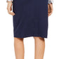 Charter Club Women's Ponte Tummy Control Pencil Skirt Blue Size 10 Petite