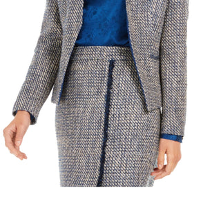 Calvin Klein Women's Blazer Wear to Work Jacket Blue Size 8