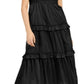 INC International Concepts Women's Smocked Tiered Maxi Dress Black Size XX Large