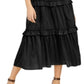 INC International Concepts Women's Smocked Tiered Maxi Dress Black Size XX Large