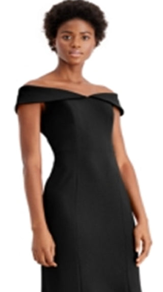 Calvin Klein Women's Off the Shoulder Gown Black Size 6