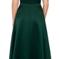 Xscape Women's Satin Zippered Off Shoulder Full Length Formal Fit Flare Dress Green Size 16W