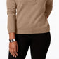 Karen Scott Women's Hardware V Neck Cotton Sweater Brown Size Large