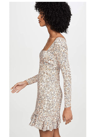 Free People Women's Boho Floral Casual Dress Brown Size 2