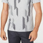 Alfani Men's Printed Short Sleeve T-Shirt Gray Size XX-Large