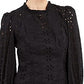 INC International Concepts Women's Cotton Eyelet Top Black Size L