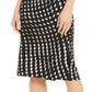Alfani Women's Printed Scuba Pencil Skirt Black Size XX-Large