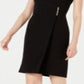 Calvin Klein Women's Short Sleeve V Neck Above the Knee Sheath Wear to Work Dress Black Size 12Petite