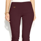 Alfani Women's Tummy Control Pull on Skinny Pants Red Size 12 Petite