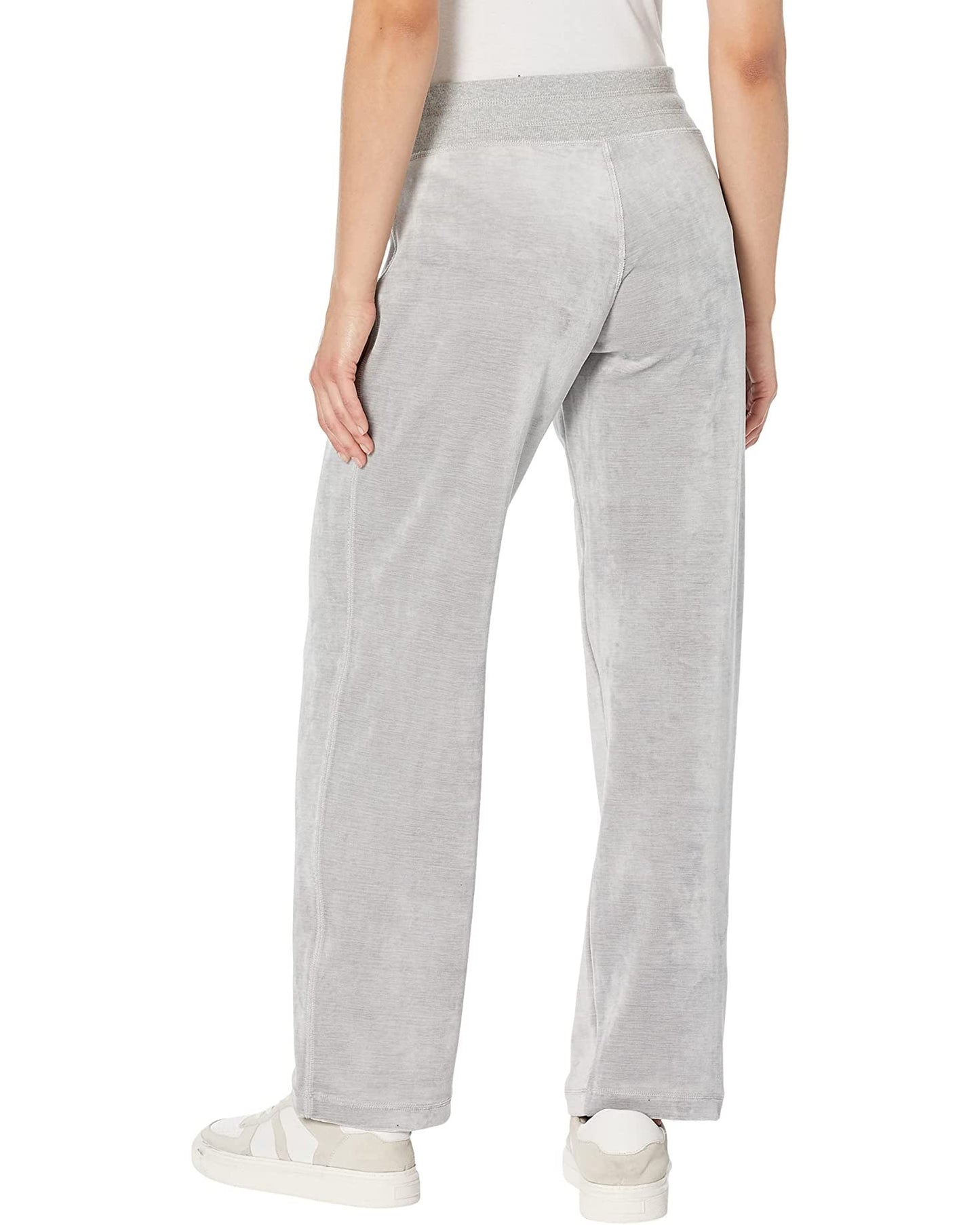 Calvin Klein Women's Velour Wide Leg Pants Gray Size XL