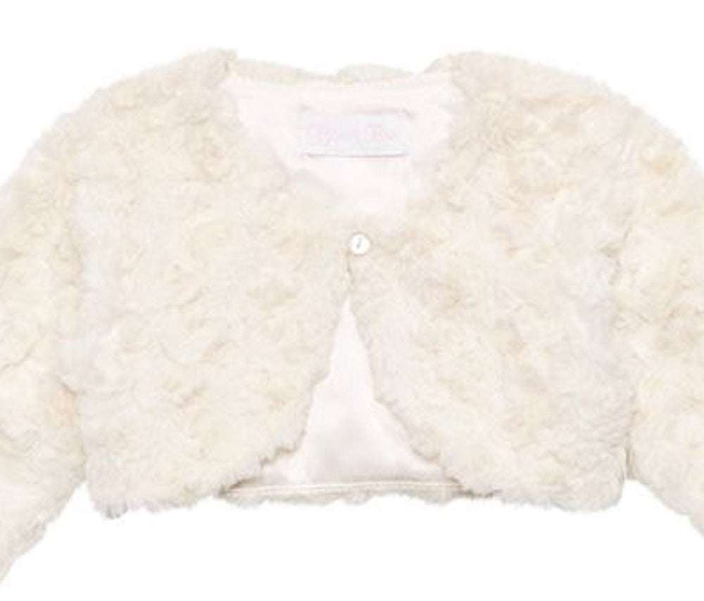 Bonnie Baby Girl's Faux Fur Jacket Brown Size 12MOS