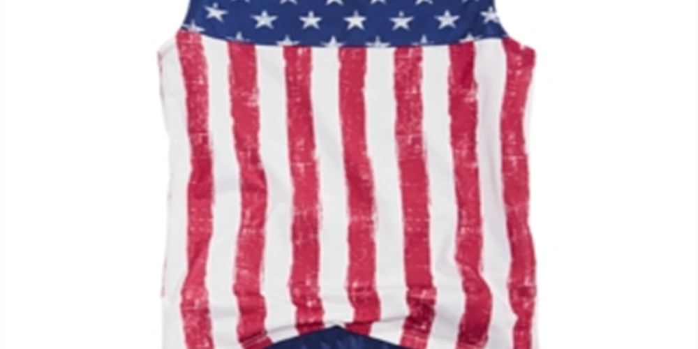 Max & Olivia Little & Big Boys 2-Pc. Flag Pajamas Set - Navy Size XL