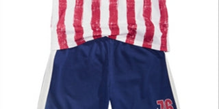 Max & Olivia Little & Big Boys 2-Pc. Flag Pajamas Set - Navy Size XL