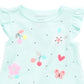 First Impressions Baby Girl's Flower Peplum Tunic Blue Size 24 Months