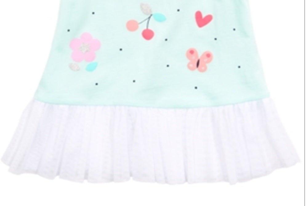 First Impressions Baby Girl's Flower Peplum Tunic Blue Size 24 Months
